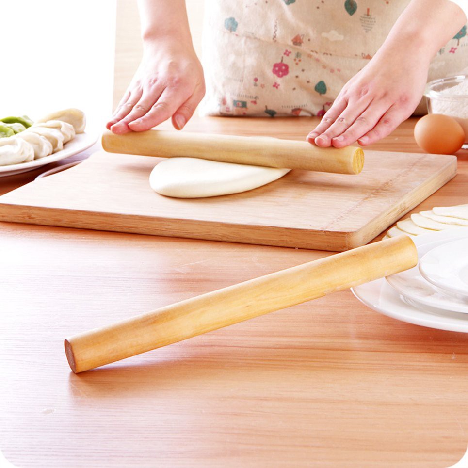 Rolling Pin Solid Wood Dough Stick Wood Kitchen Tools Axle Rolling