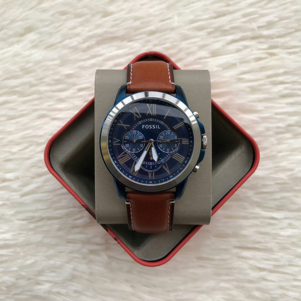 Fossil Grant Chronograph Blue Dial Men s Watch FS5151 Shopee