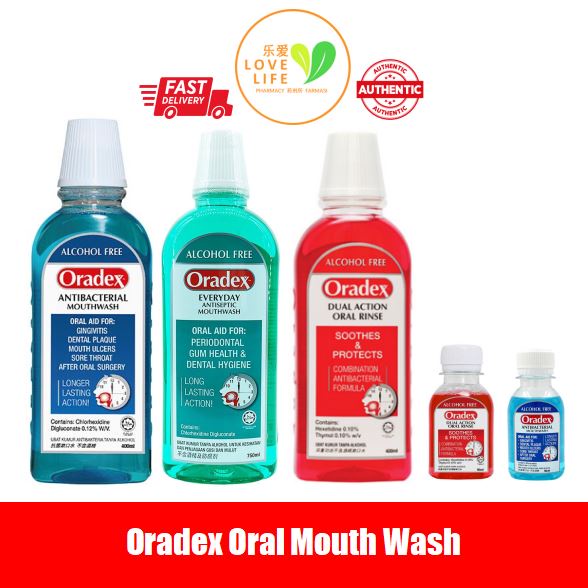 ORADEX ANTIBACTERIAL MOUTHWASH 90ML/400ml | Shopee Malaysia