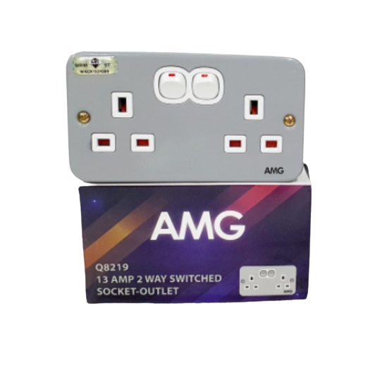 AMG Metal Clad 13 AMP 2 Way Switched Socket Outlet | Shopee Malaysia