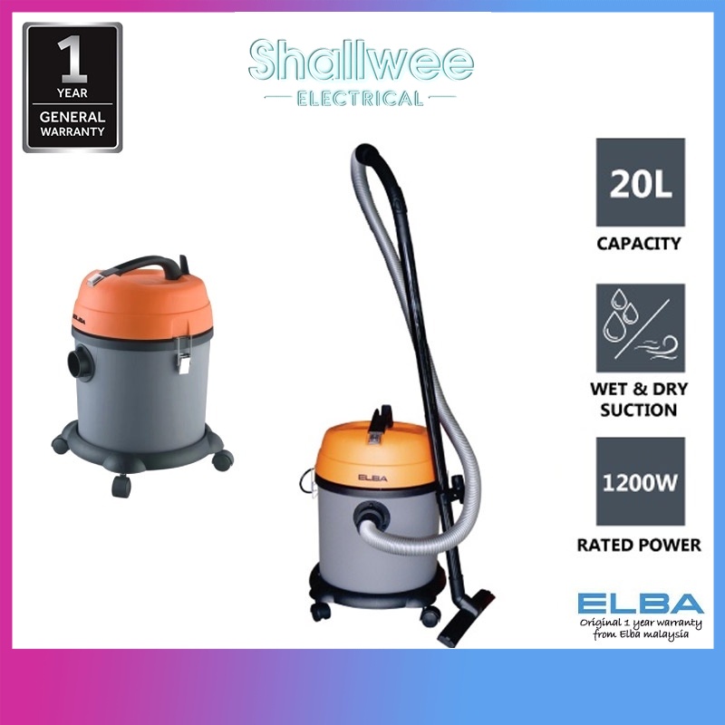 ELBA 20L 2IN1 WET & DRY VACUUM CLEANER 1200W [EV6720] HEPA Filter