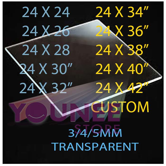 24 INCHES HIGH TRANSPARENT ACRYLIC SHEET PERSPEX Plastic Clear   12ffdba467d1fa68bba74e915354dad2