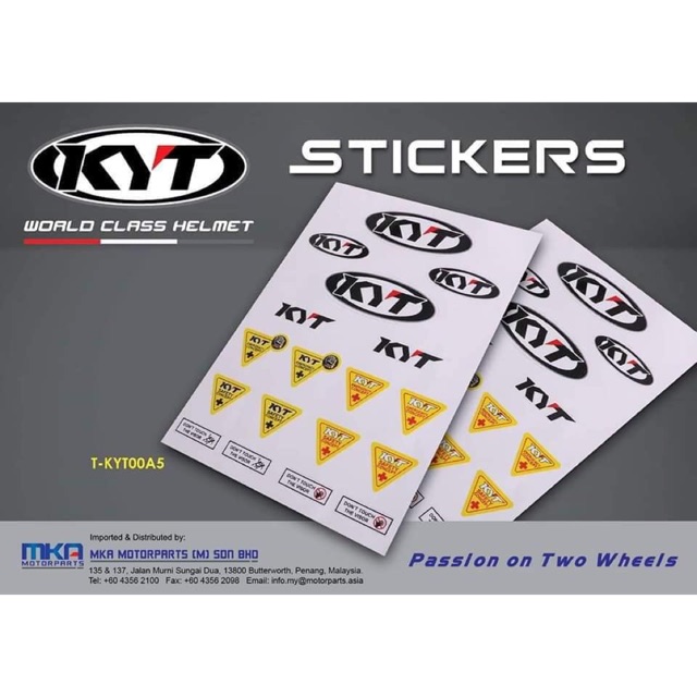 KYT STICKER SET OFFICIAL MERCHANDISE ORIGINAL | Shopee Malaysia