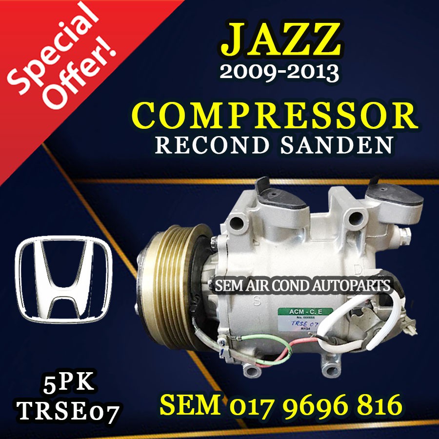HONDA JAZZ 2009-2013 YEAR TRSE07 5PK RECOND SANDEN COMPRESSOR ...