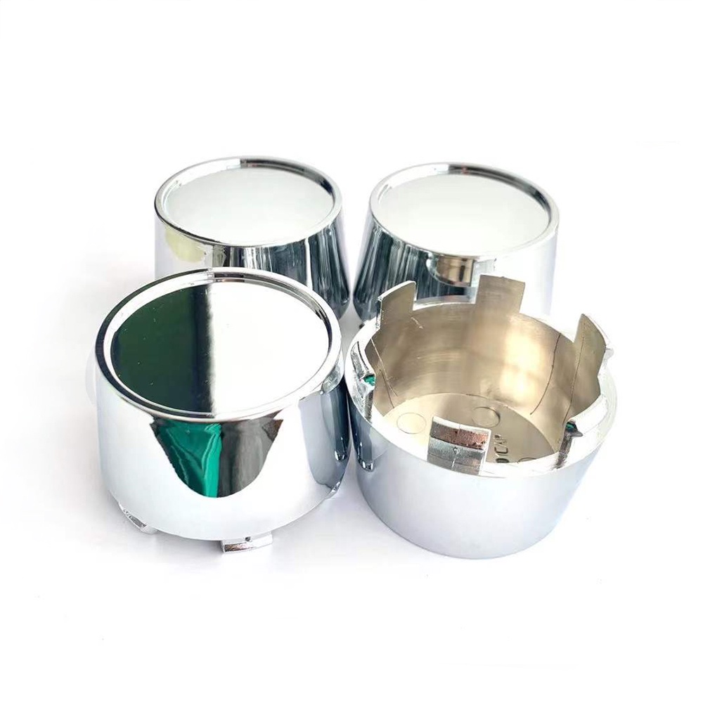 4-Pack Wheel Hub Center Caps - 2.12" OD Snap-in Caps For Most Cars (Silver)