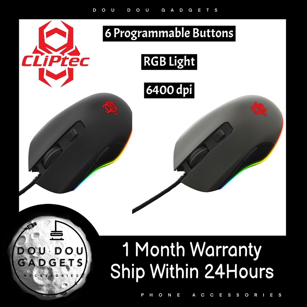 CLiPtec OZAKINOT USB RGB 6400dpi Pro Gaming Mouse 电脑游戏滑鼠 RGS581 ...