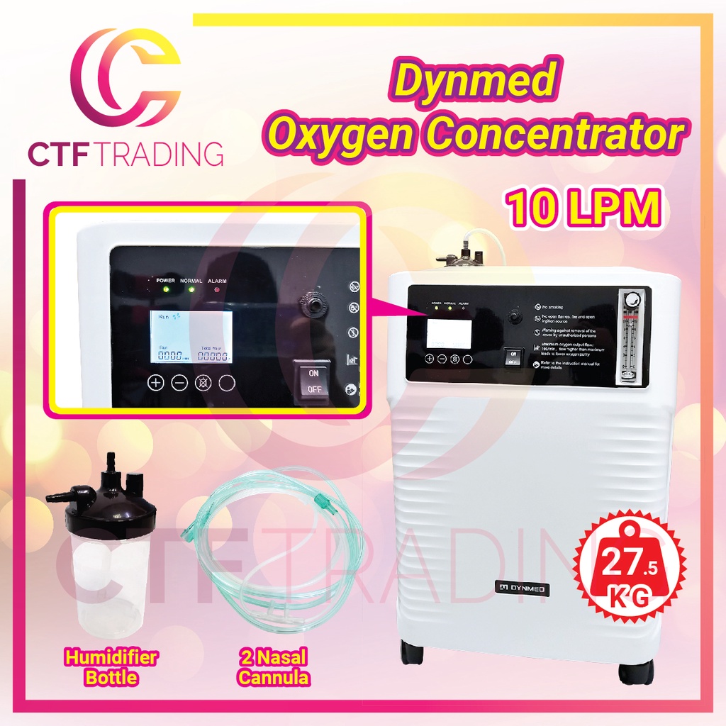 Dynmed Oxygen Concentrator 10L / 10 Liters / 10LPM - Plus Series ...