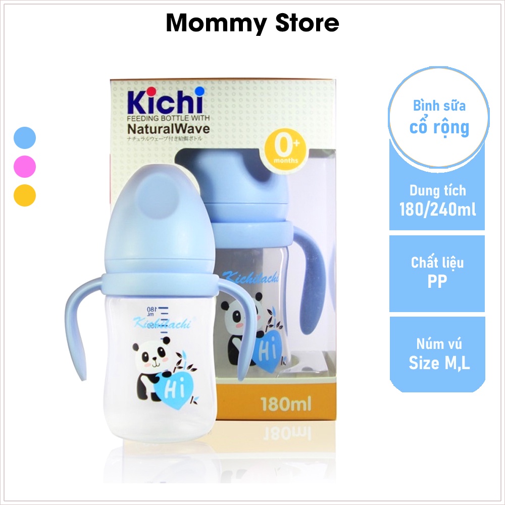 Kichilachi PP Wide Neck Bottle With Super Soft Nipple Choking, Flatulence For Babies 140 To