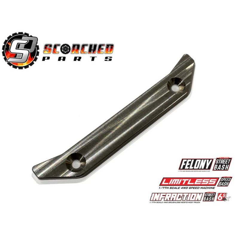 Scorched RC Titanium Front Skid plate Arrma Infraction V1, V2