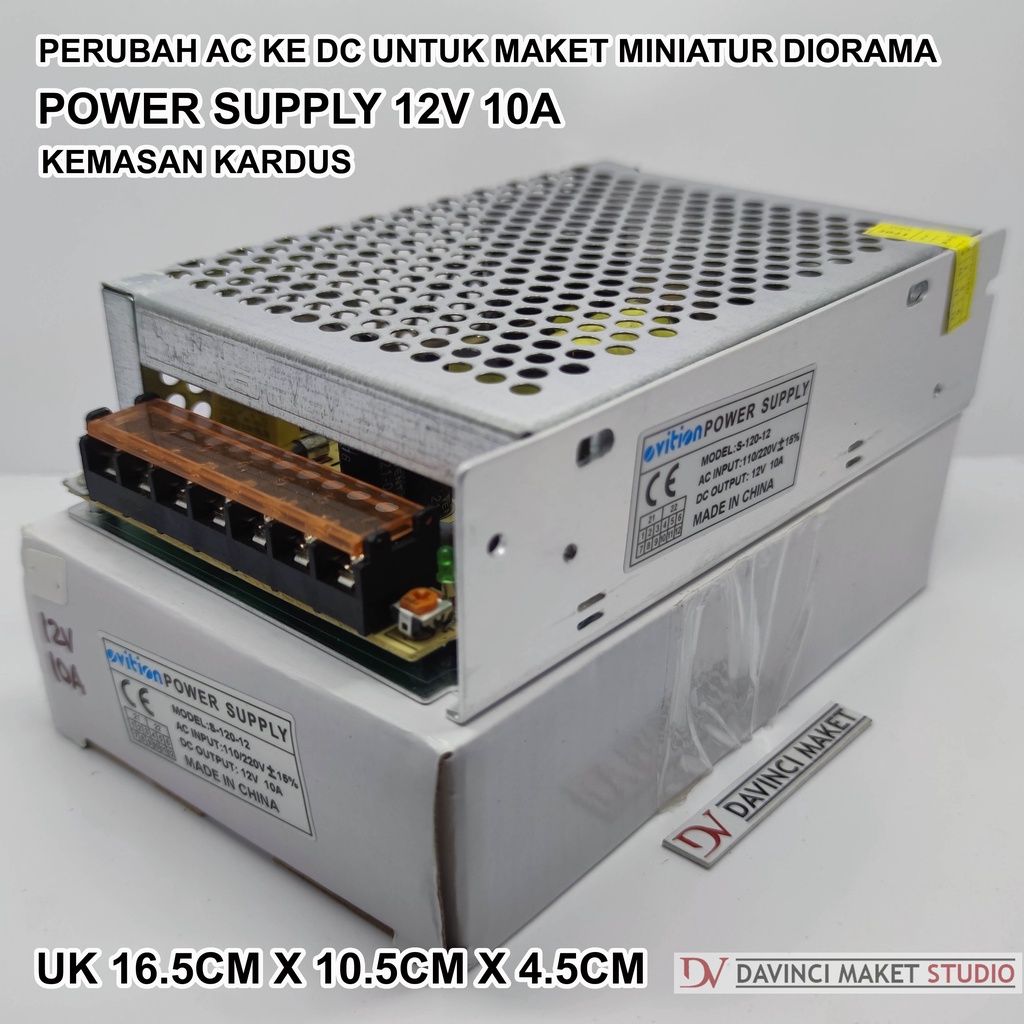 Ac DC 12v 10a Adapter - Power Supply Miniature Diorama Mockup Lamp ...