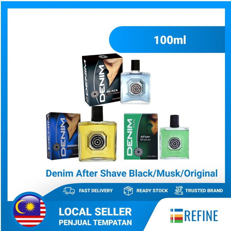 Denim after shave black/musk/original 100ml | Shopee Malaysia