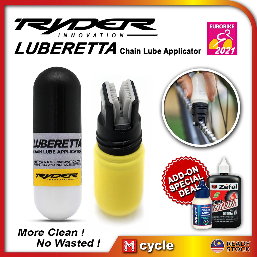 RYDER Luberetta Bicycle Chain Lube Applicator Drop 15ml Mini Tool