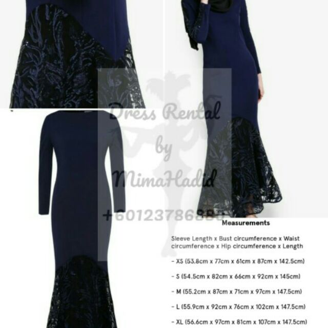 Zalia Sequins Pieced Mermaid Dress RENTAL Shopee Malaysia