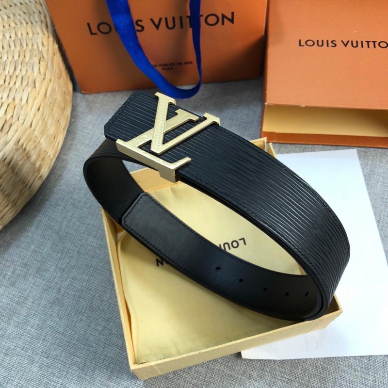 Lv Real Leather beltThe original single-layer cowhide water ripple ...