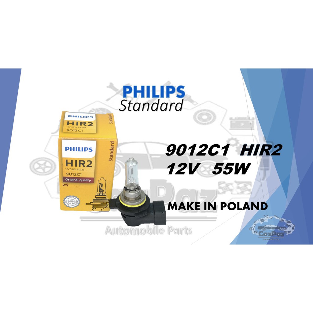 ORIGINAL PHILIPS Standard HIR2 (9012C1) HID Light Bulb | Shopee Malaysia