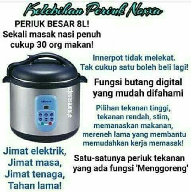 Harga noxxa pressure cooker 2019 sale