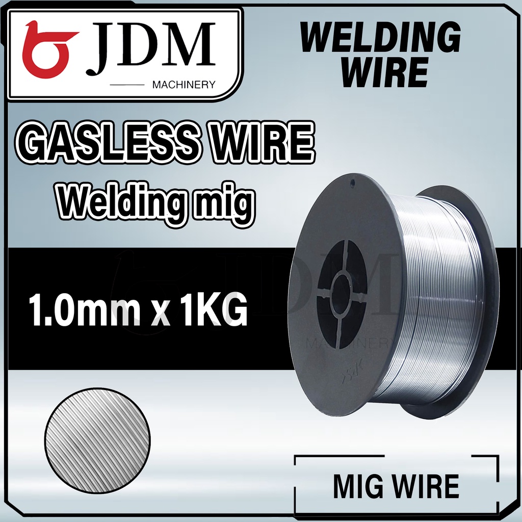 JDM 1 KG x 1.0mm MIG Gasless Wire FLUX CORED Mig Gasless Wire (Silver