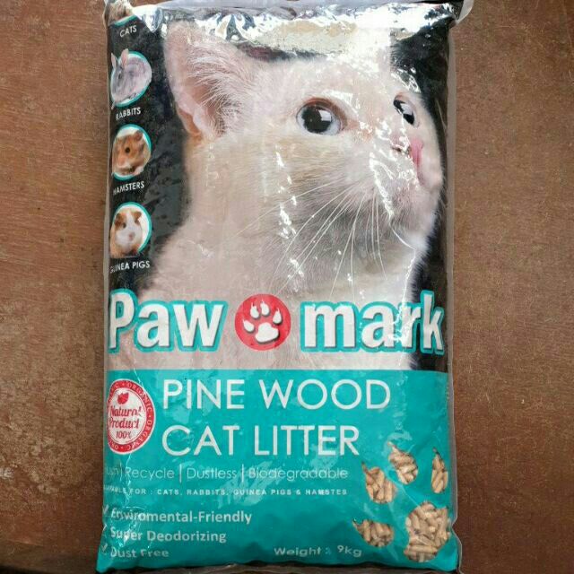 9kg PAW MARK Pine Wood Cat Litter pawmark pinewood Shopee Malaysia