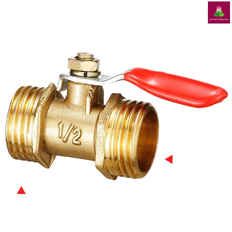 Small Brass Ball Valve 1/2'' Male Thread Brass Valve Connector Joint