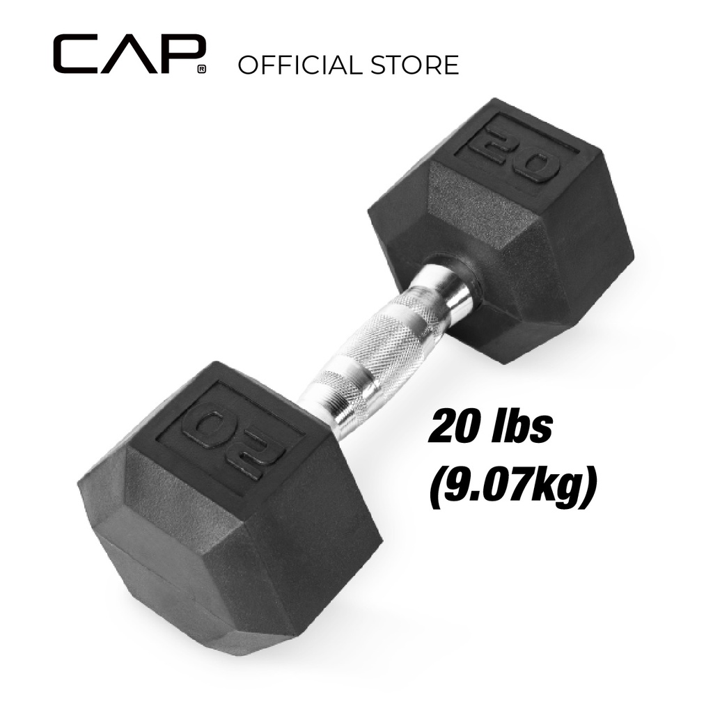 CAP Barbell 1 Pc x 20lbs 9.1kg Rubber Coated Hex Dumbbell Home Gym Exercise Equipment Muscle Training Shopee Malaysia