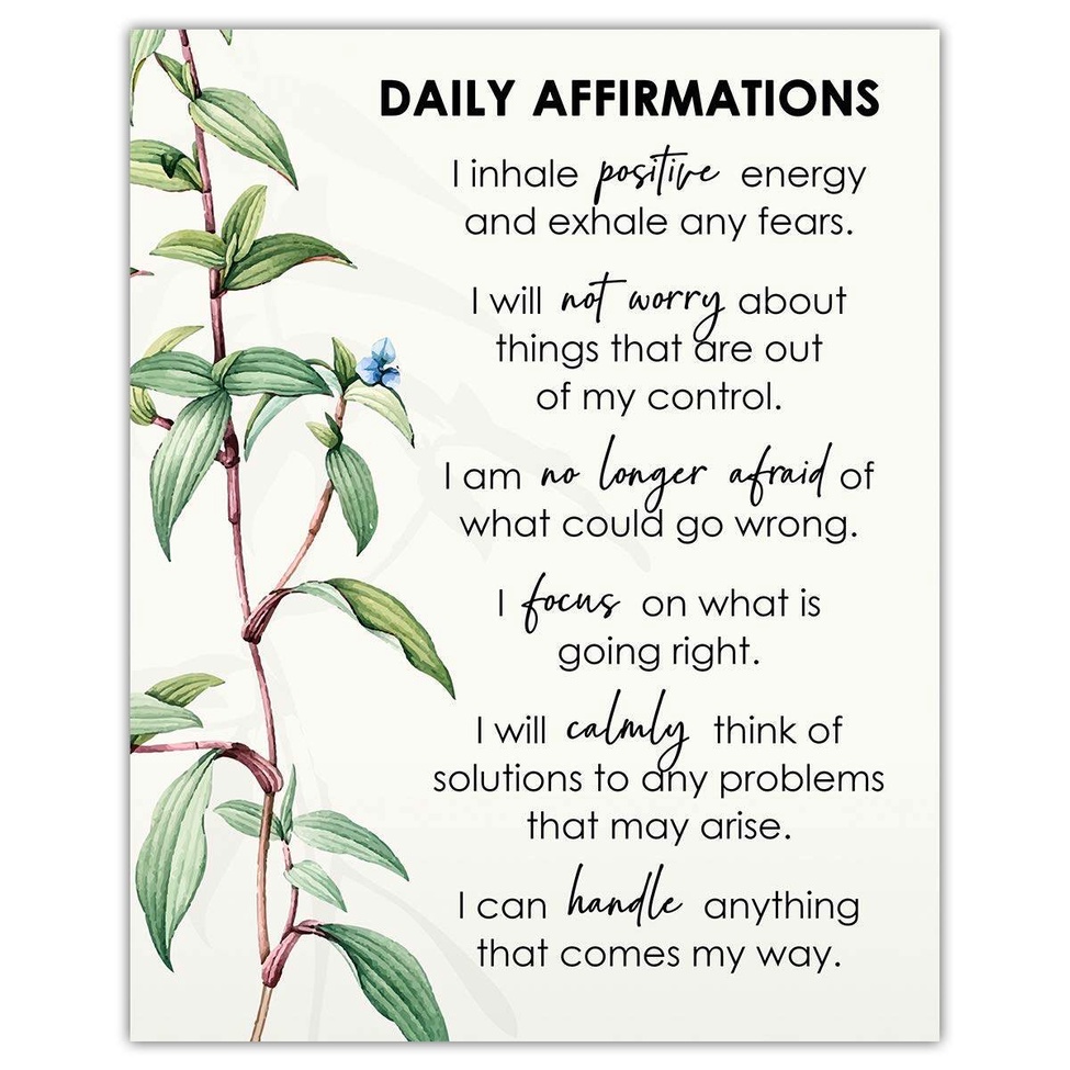 Inspirational Wall Art Daily Affirmations Motivational Wall Art Posters ...