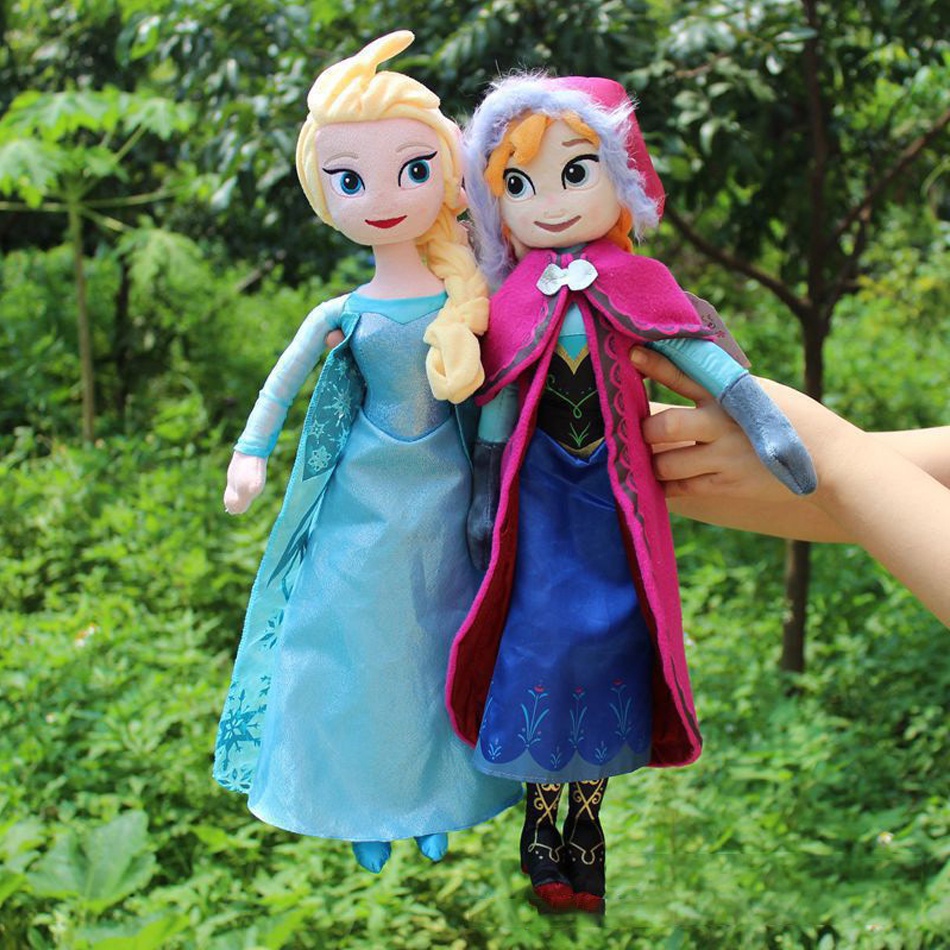 40cm Frozen Princess Anna Elsa Plush Doll Toys Snow Queen Princess Anna ...