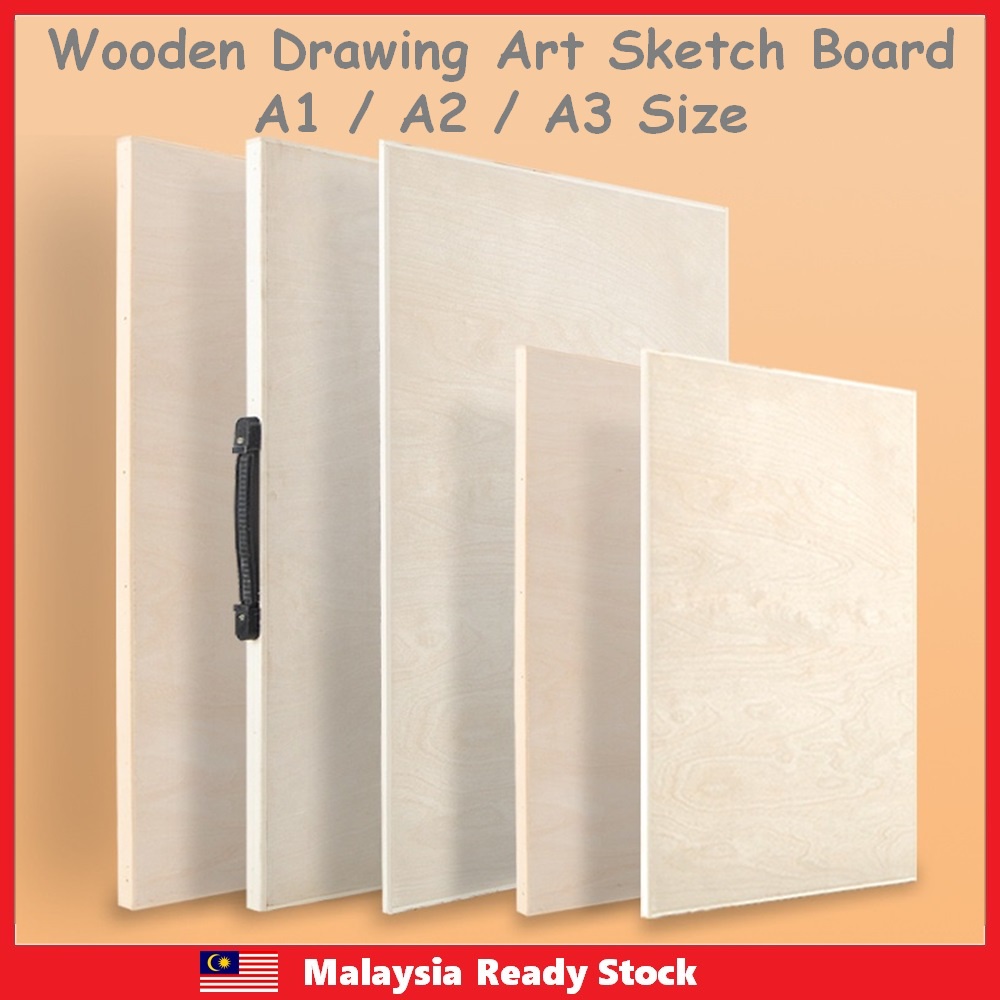 A1/A2/A3 Size Wooden Drawing Board Art Sketch Board with Handle ...