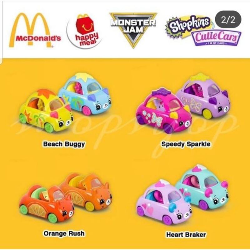 Shopkins cutie store cars happy meal