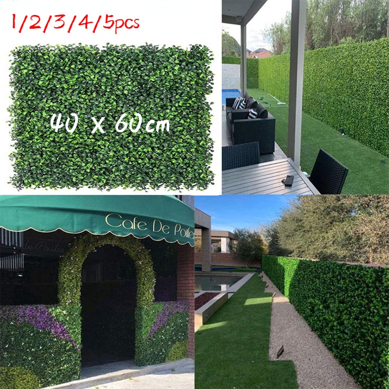 40x60cm Artificial Flowers Grass Backdrop Panels Topiary Hedge Plant ...