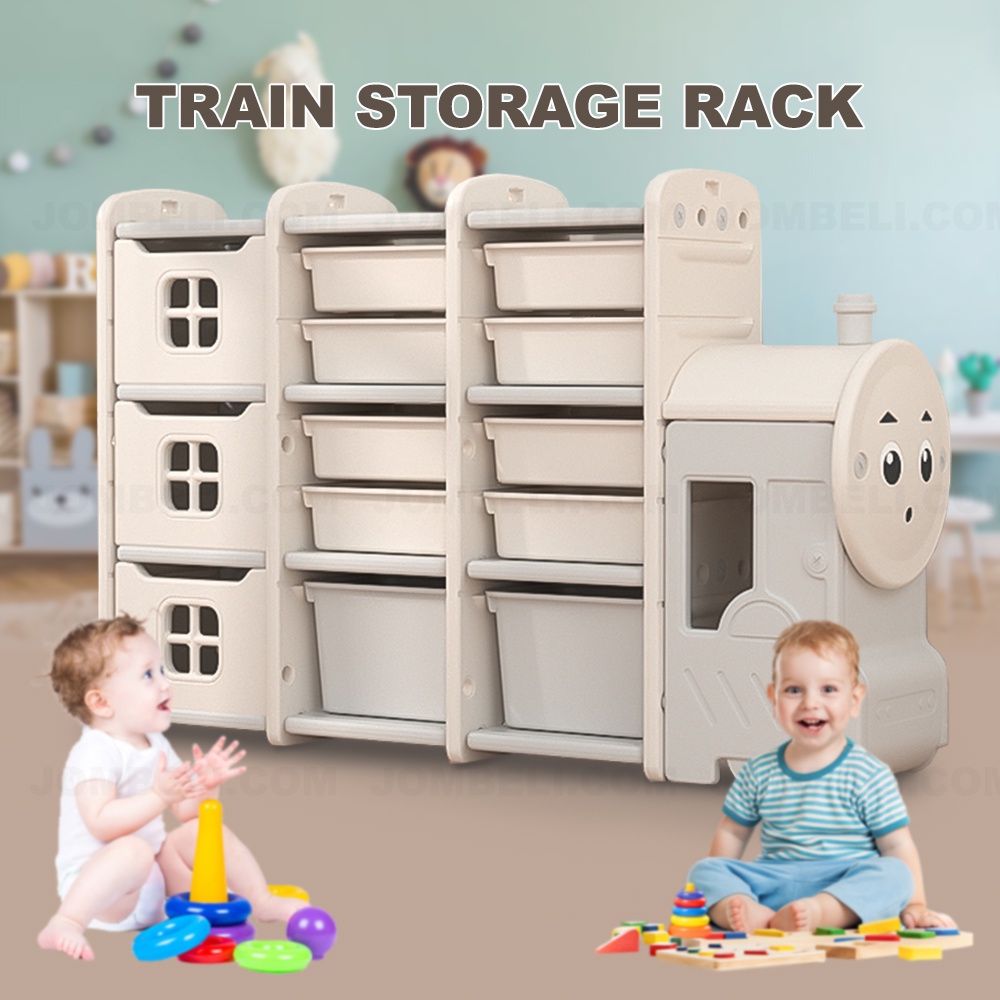 TRAIN STORAGE RACK Storage Bookshelf Toys Container Box Book & Toy