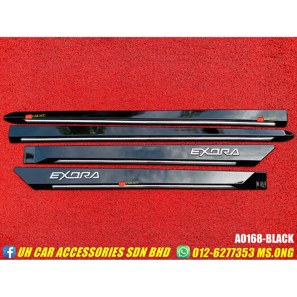 Proton Exora Door Side Line Moulding With Chrome & Word & Paint [READY