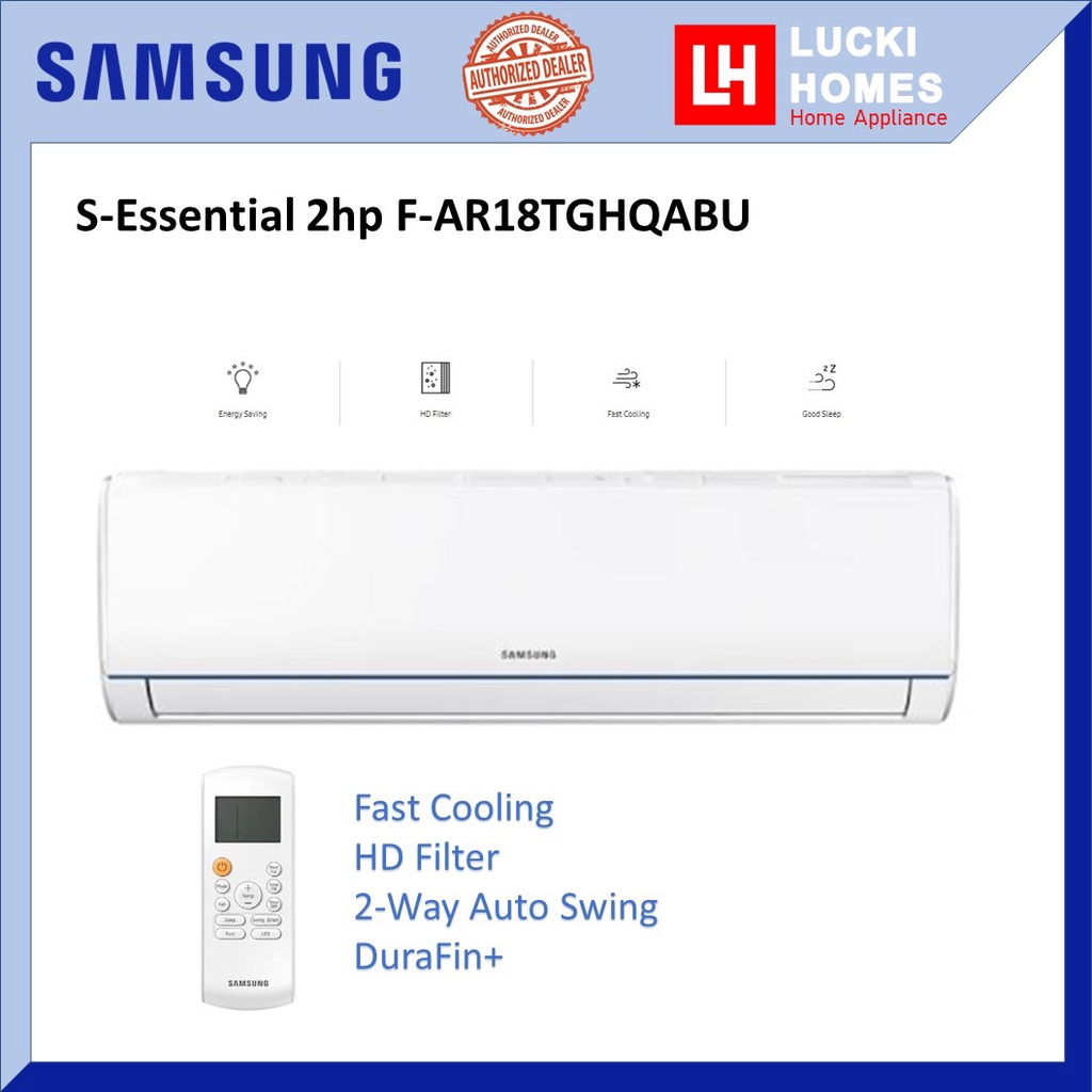 Samsung 2hp R32 Air Conditioner Non Inverter SEssential AR18TGH AR18TGHQABU Shopee Malaysia
