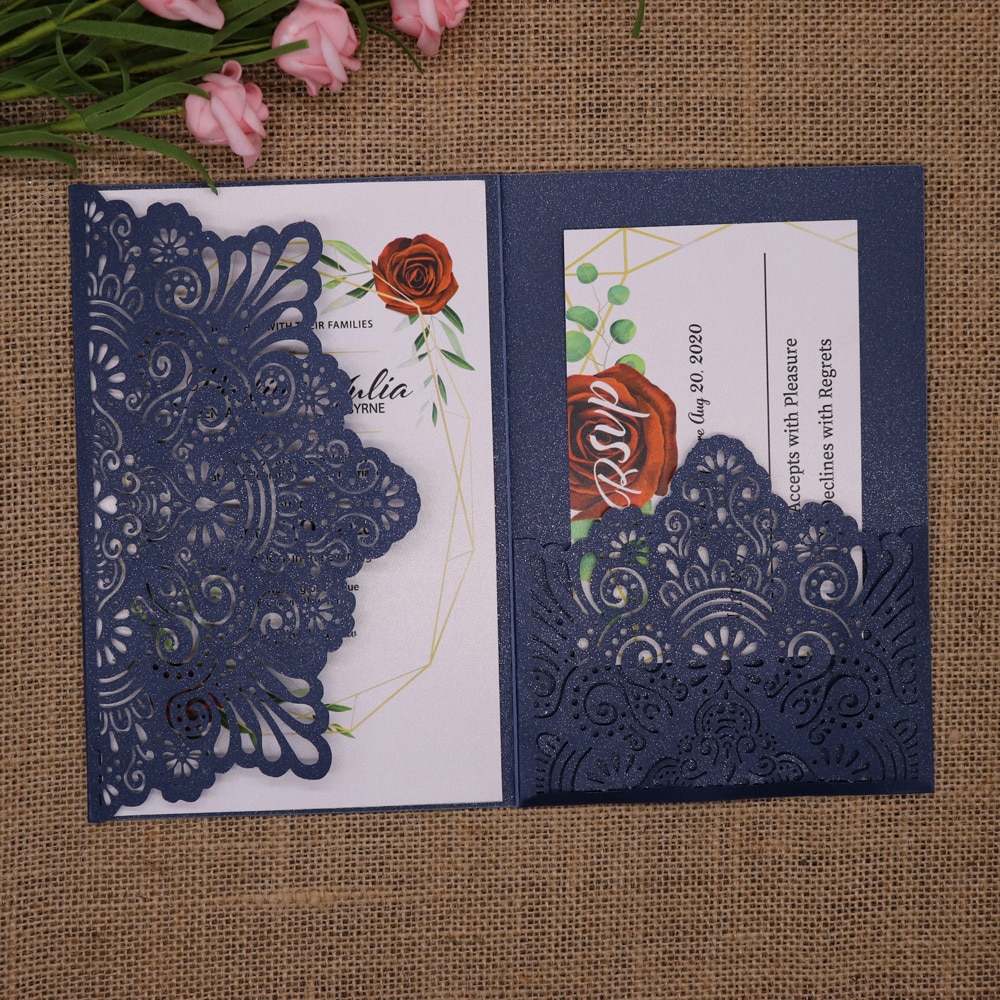 10pcs/pack Glitter Wedding Invitation Card Cover Shinny Pearl ..., image size:1000x1000