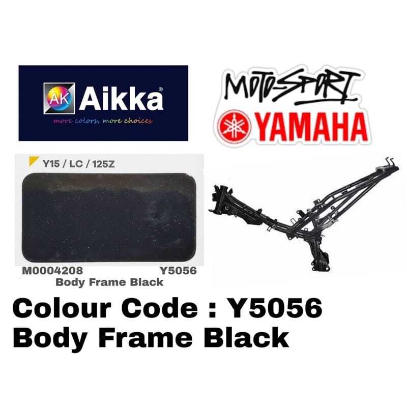 SPRAY TIN AEROSOL AIKKA Y5056 BODY FRAME BLACK YAMAHA LC135 2K MOTOR