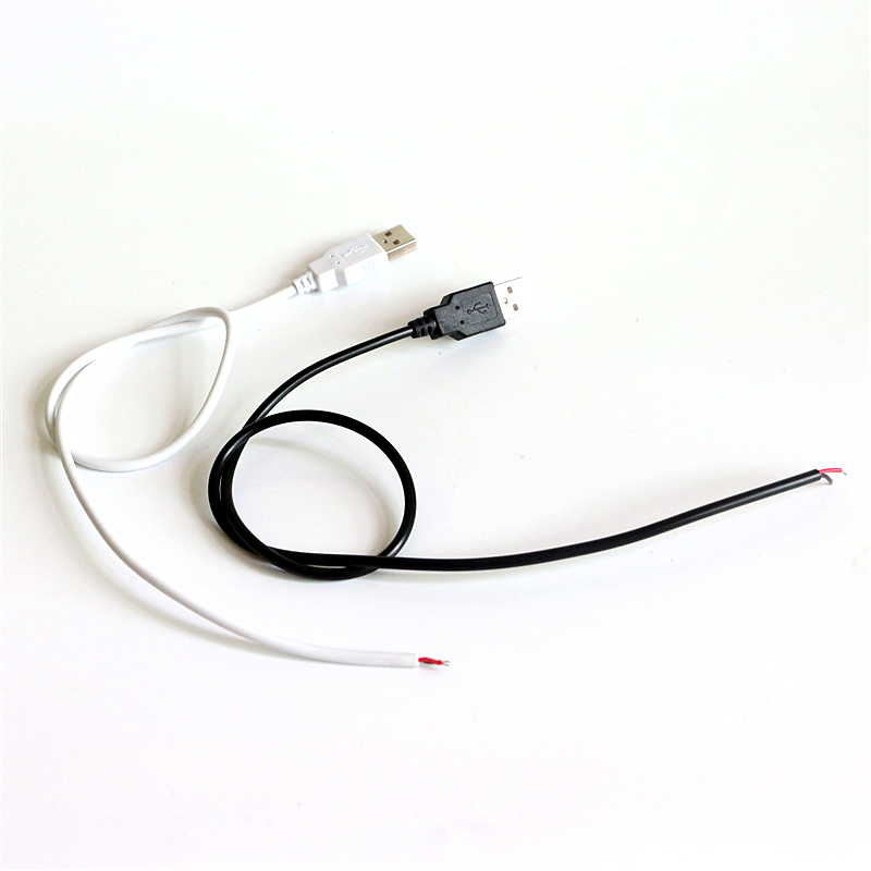 White Black Color 50CM 100CM Length Single Color LED Strip light USB ...