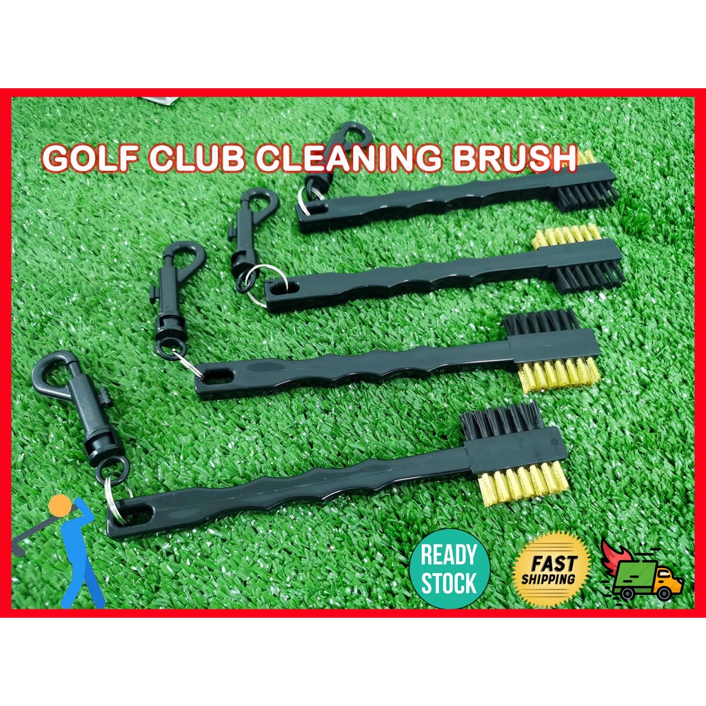Golf Club Cleaning Brush 2 Sides Golf Club Groove Cleaning Brush Brass