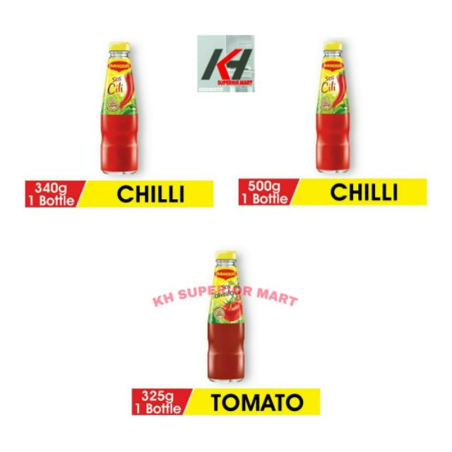 Maggi Chilli Sauce 340g500g Maggi Tomato Ketchup 325g475g