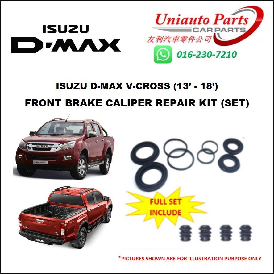 ISUZU DMAX VCROSS (13' 18') FRONT BRAKE CALIPER REPAIR KIT (SET