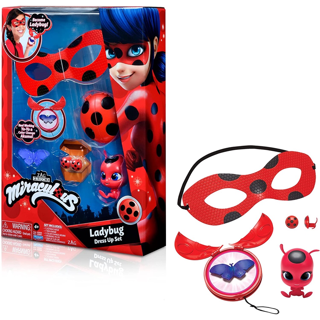 Miraculous girls female Ladybug Dress Up Set with Yoyo, Color Change ...