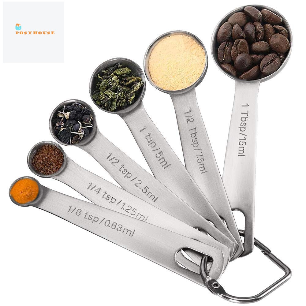 Measuring Spoons Stainless Steel Measuring Spoons Cups Set For Gift  Measuring Dry And Liquid Ingredients Kitchen Tools 5pcs