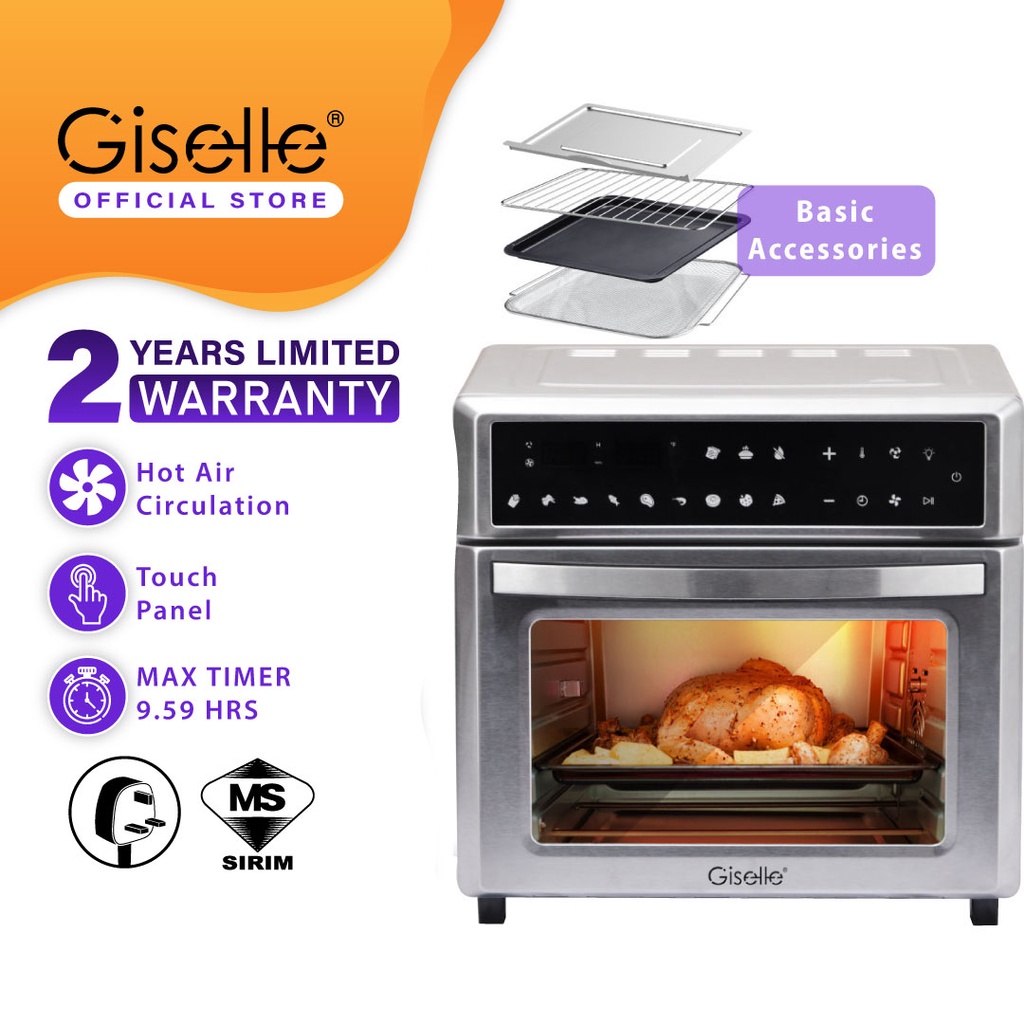 Giselle Digital/Manual 12/14-in-1 Air Fryer Oven 26L Toast/Bake/Broil/Roast/Dehydrate/rotisserie KEA0341/KEA0342