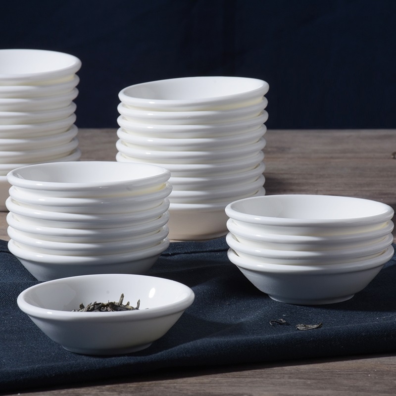 White Plain Ceramic Sauce Plate Shopee Malaysia
