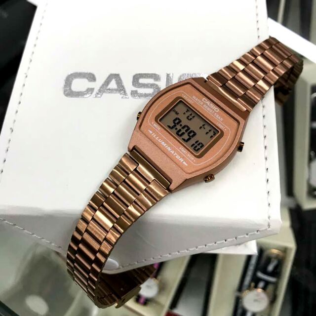 Jam casio rose store gold original