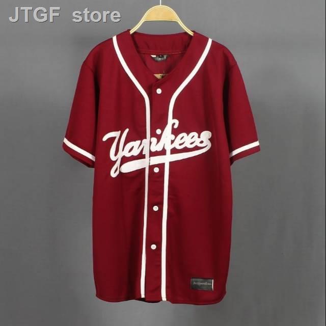 Red yankees jersey top