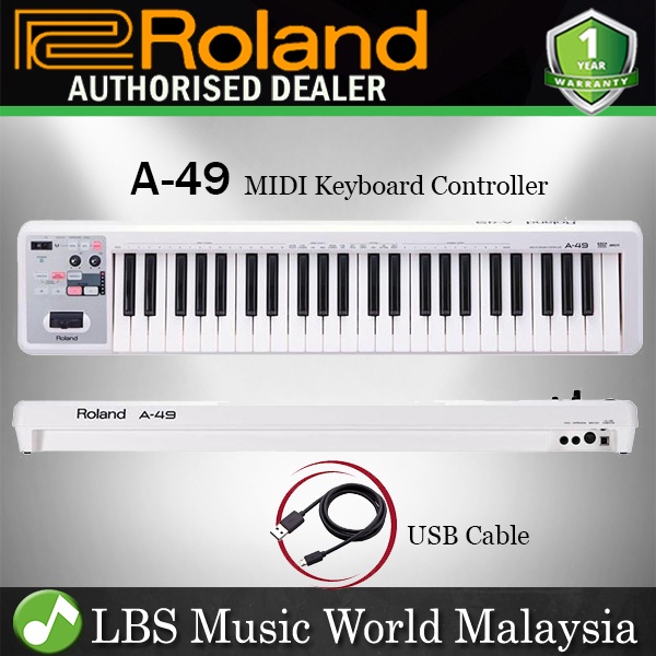 Roland A-49 49 Key USB MIDI Keyboard Controller with Expression