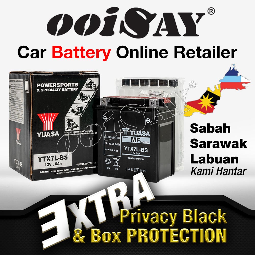 Chrome Battery YTX7L-BS – 12V 7Ah Motorcycle Battery – Fits Honda NX125, CRF250X, And More