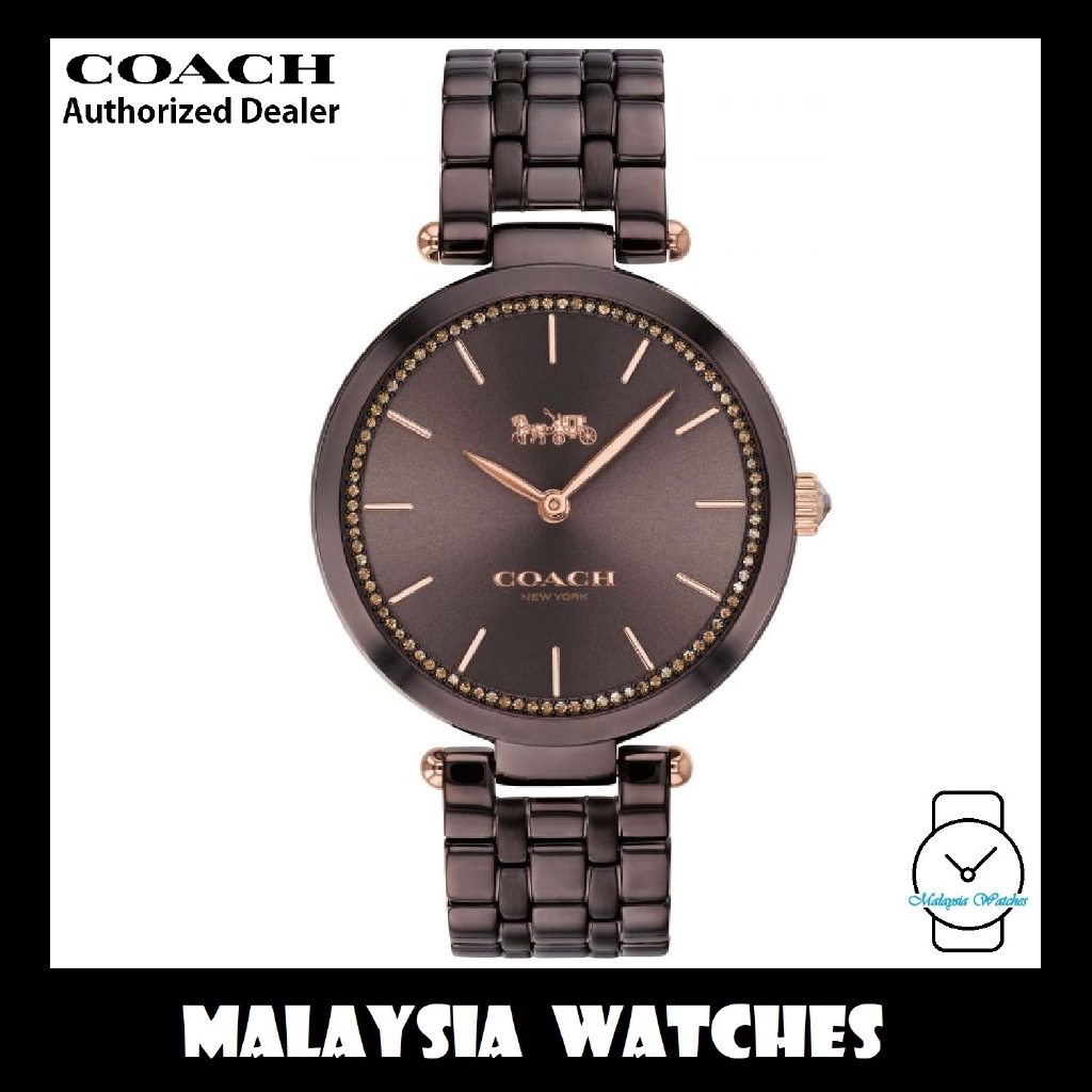 (100% ORIGINAL) Coach Ladies' 14503507 Park Collection Brown Ionic Plated  Stainless Steel Watch TWO (2) Years Warranty