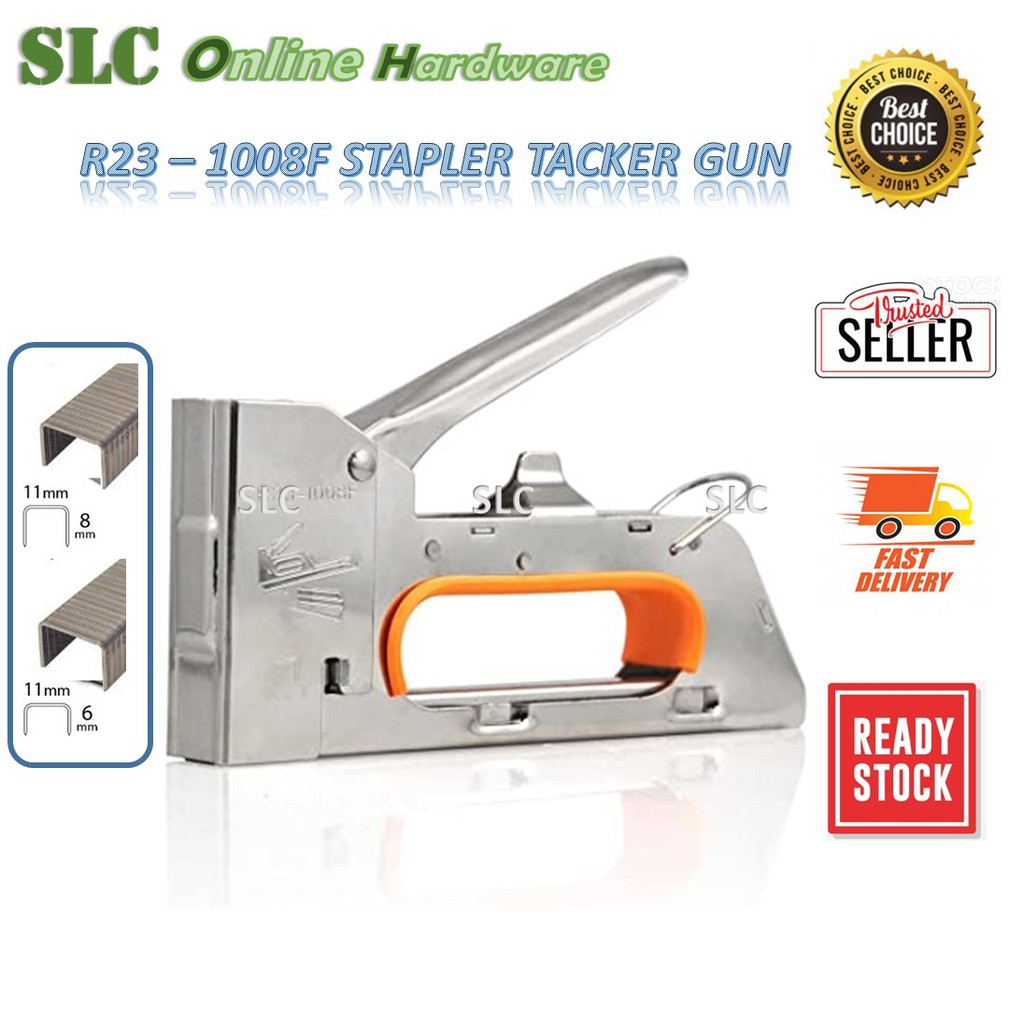 R23-1008F Quality Stapler Tacker Gun Staple Gun for 6mm or 8mm | Shopee ...