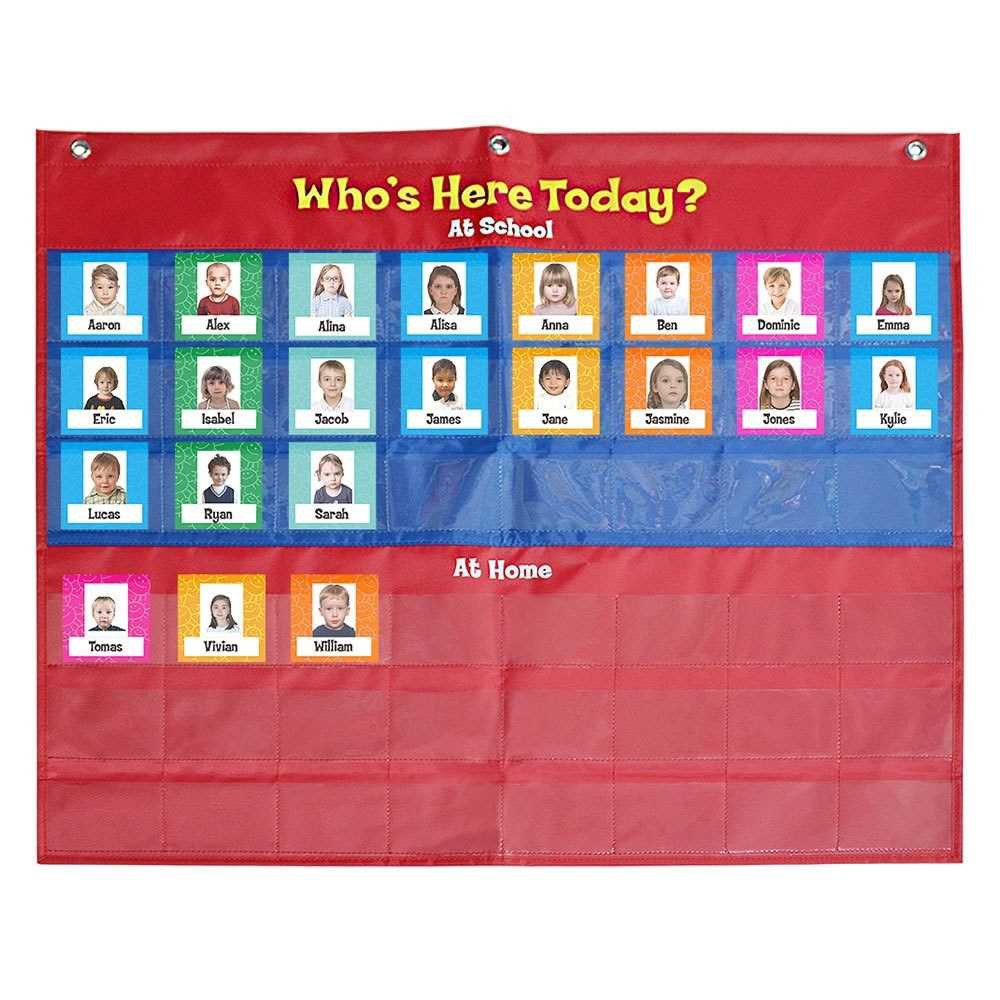 school-classroom-attendance-pocket-chart-with-72-color-cards-teacher