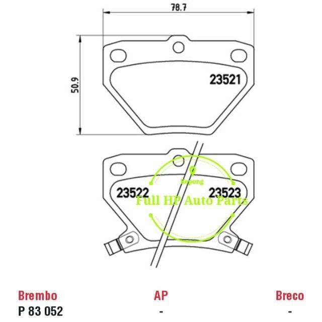 Original Brembo Brake Pad Toyota Vios NCP42 200207 Shopee Malaysia